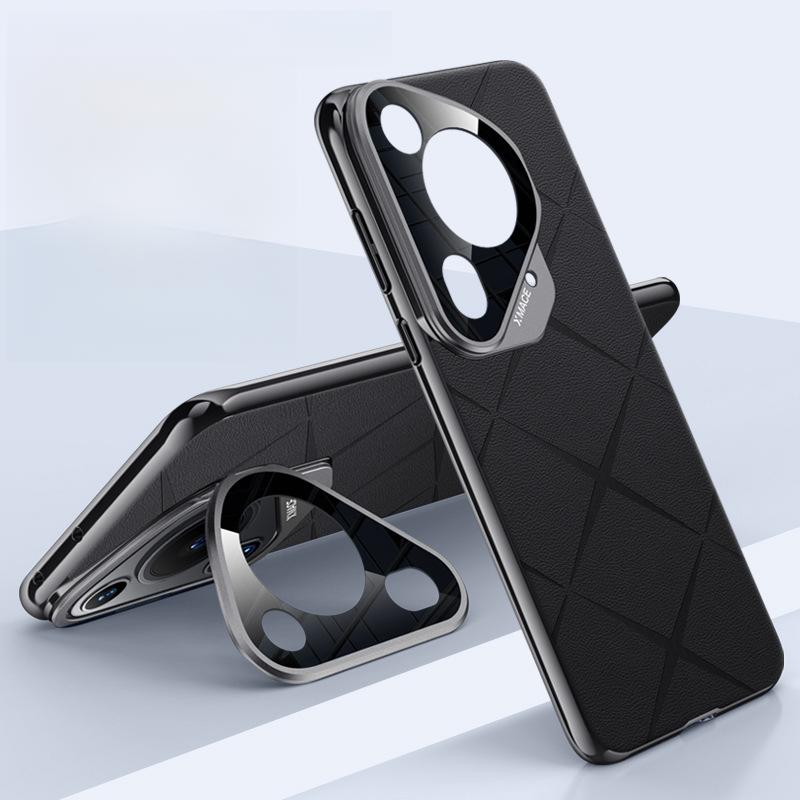 

Suitable for Huawei Pura70 Ultra Mobile Phone Case Holder Lens Full-inclusive 70pro Business Fall-proof 70 Leather Case Huawei Pura 70 Ultra