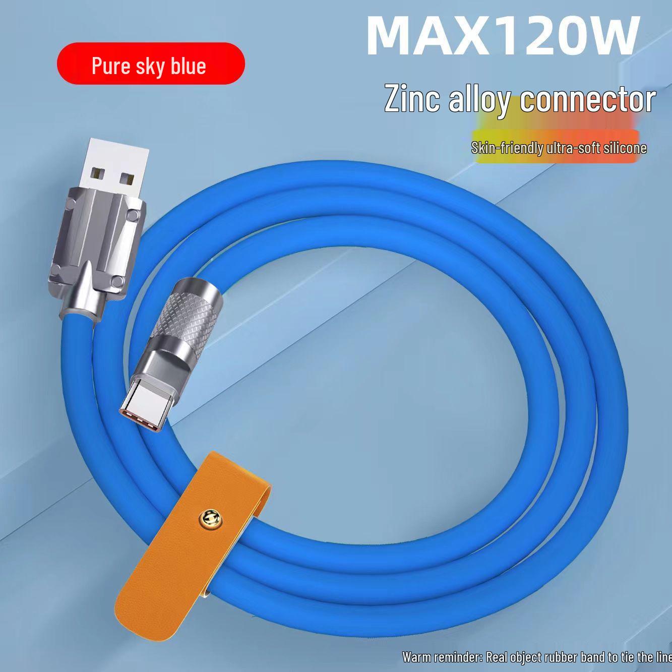 

120W Super Fast Charging Rotating Data Cable for Huawei Type C & Honor 6A 1 meter
