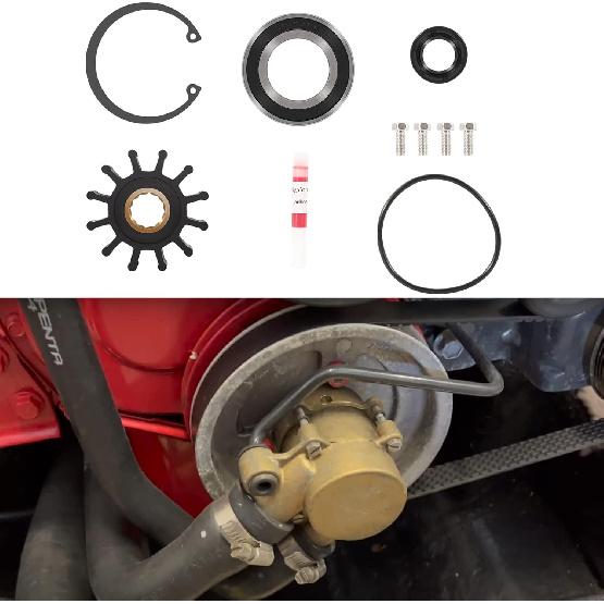 Raw Water Pump Repair Rebuild Kit Fit for 1999-2005 Volvo Penta Gas Sterndrive Replaces Johnson 09-5000