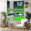 Seattle Seahawks Custom Your Name Wall Decor Tapestry Art For Pet Memorial Birthdaywedding Party Backdrop Family Gift