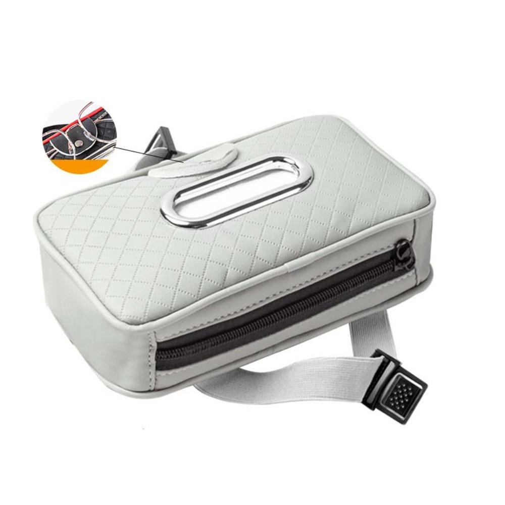

Multi-Functional Car Sun Visor Tissue Holder Thickened Backseat Tissue Case Vehicle Organizer сірий