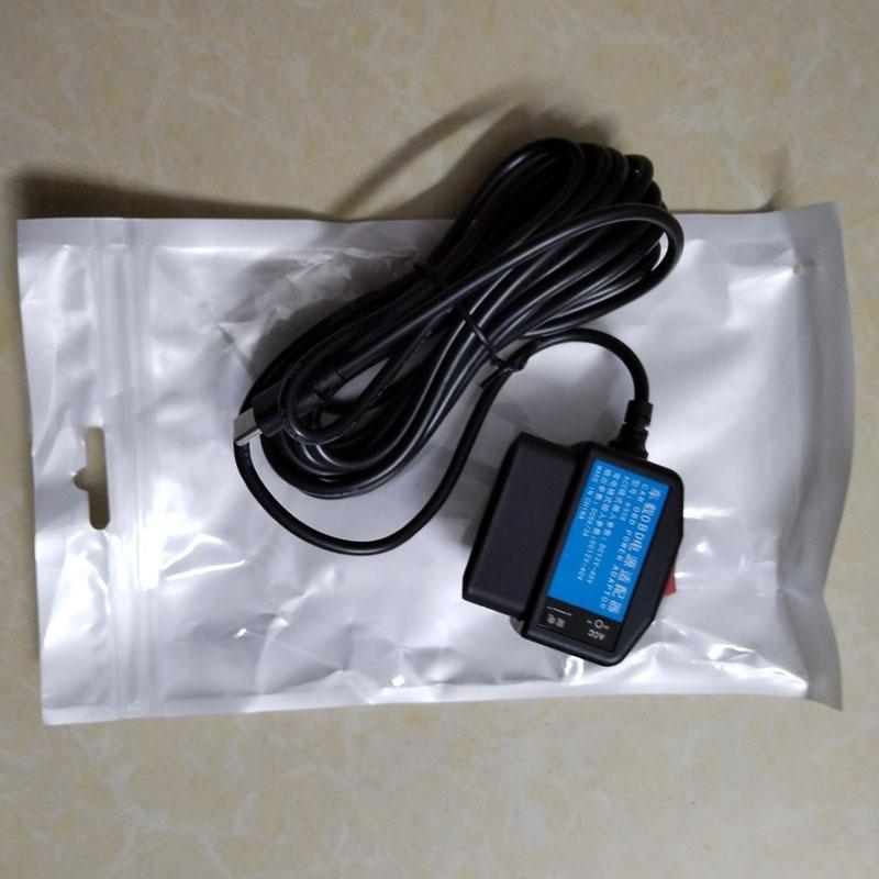 

Вход 12 В-40 В до 5 В/3 А Автомобильный видеорегистратор Комплект проводов Type-C Min/Micro USB Головка Автомобильное зарядное устройство OBD Понижающий кабель DVR GPS 3,5 метра