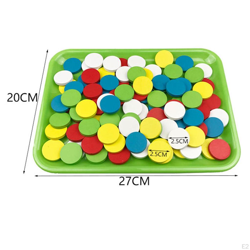 Math Toys Color Recognition Early Education Toy Birthday Gifts Montessori Round Board Teaching