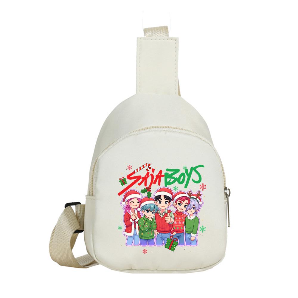 

K-Pop Мисливці на Демонів Принт Каваї Нагрудна Сумка для Хлопчика Дівчинки Сумка через Плече Студентська Портативна Сумка-Гаманець на Груди Різдвяний Подарунок Дитині