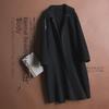 2023 Autumn/Winter Woolen Coat: Korean Hepburn Style, Women's Medium & Long, Loose Lapel Trench Coat