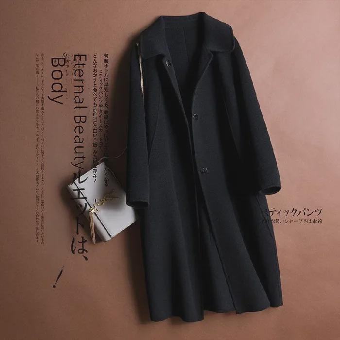 2023 Autumn/Winter Woolen Coat: Korean Hepburn Style, Women's Medium & Long, Loose Lapel Trench Coat