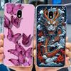 Case For Samsung J3 J5 J7 2017 Cover Cute Cartoon Cat Fashion Flowers Back Cover For Samsung Galaxy J7 2017 Phone Case