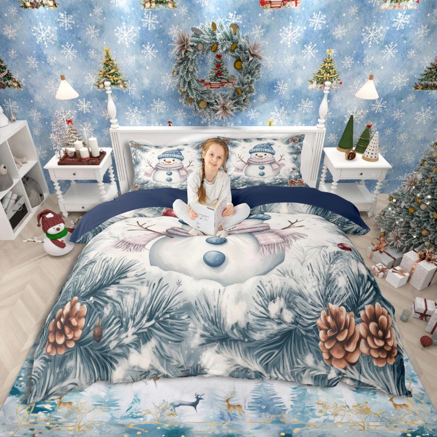Homewish Black Angle Girls Duvet Cover SetMerry Xmas Bedding SetHappy New Year Bed Set For Princess Teens