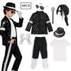 Boys Halloween Cosplay Michael Superstar Singer Dance Costume Set Jackson Kids Carnival Birthday Hip Hop Performance Outfit
