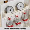 Carbon Steel Door Hook Clothes Rack No Punching Kitchen Storage Towel Holder Bathroom Wall Hanging Hooks