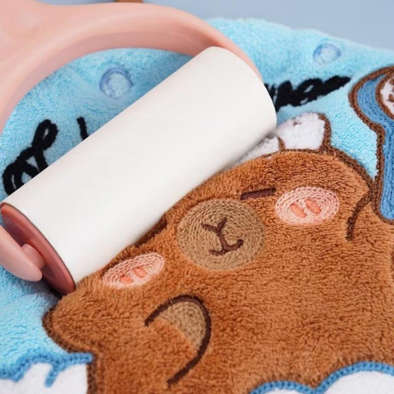 Capybara Hand Towel Kitchen Bathroom Absorbent Cleaning Cloth Cartoon Hanging Quick Drying Coral Fleece Thick Rag Household