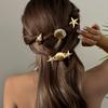 Ocean Style Gold Color Starfish Shell Conch Hair Clips For Women Beach Scallop Metal Hairpin Beach Party Daily Jewelry Decor