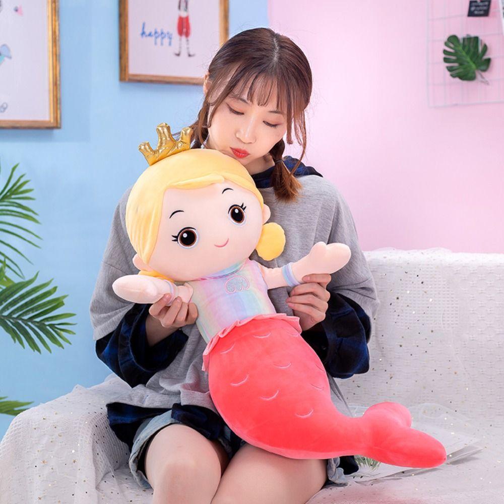 Plush Mermaid Princess Plush Dolls PP Cotton Mermaid Plush Toy Mermaid Stuffed Toys Kids Present