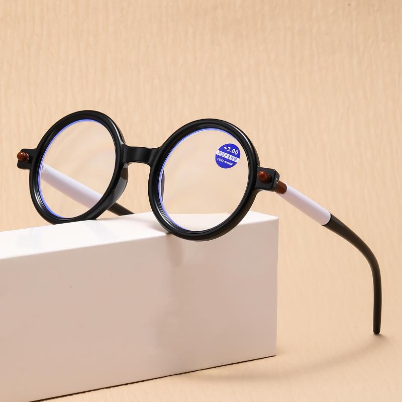 Anti Blue Light Reading Glasses For Men Women Unisex Ultralight Round Frame Eyeglasses Vintage Fashion Presbyopia Prescriptions