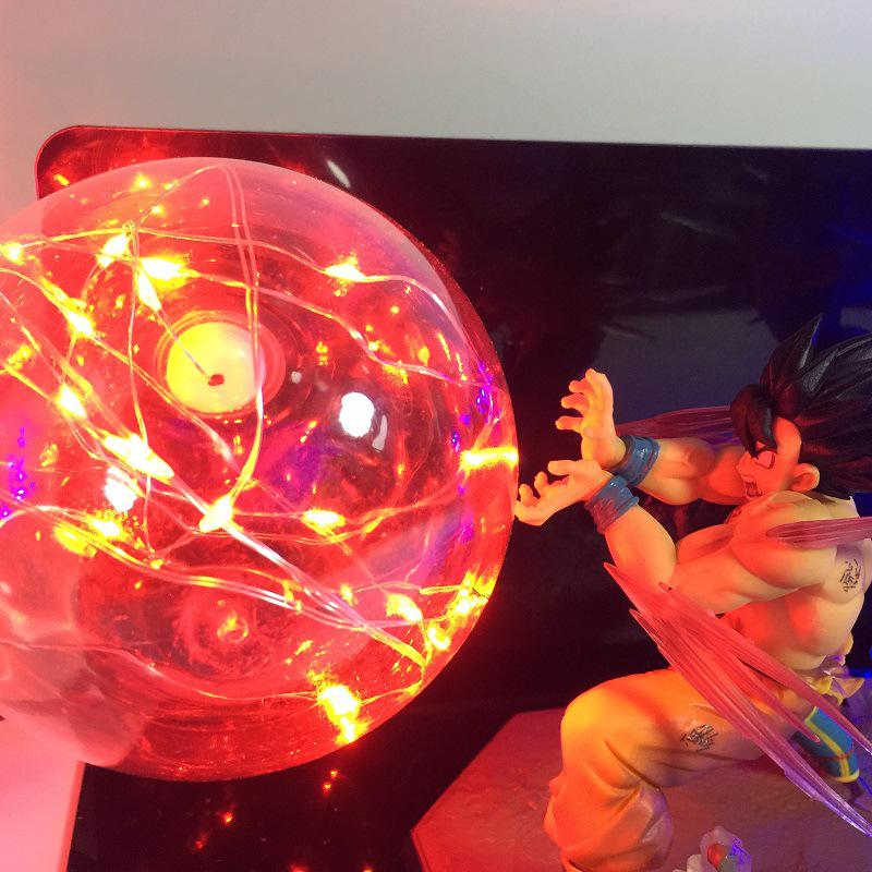 DRAGON BALL Z Goku Super Saiyan 3D Led Battery Usb Night Light 7 Colour Remote EUR 25,50