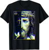 Camiseta Streetwear Cruz de Cristo Paloma Glitch