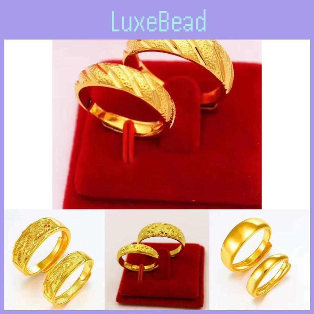 Contemporary Shower Meteor Couples Rings In Luxurious Gold Plated Copper For Trendy Fashion