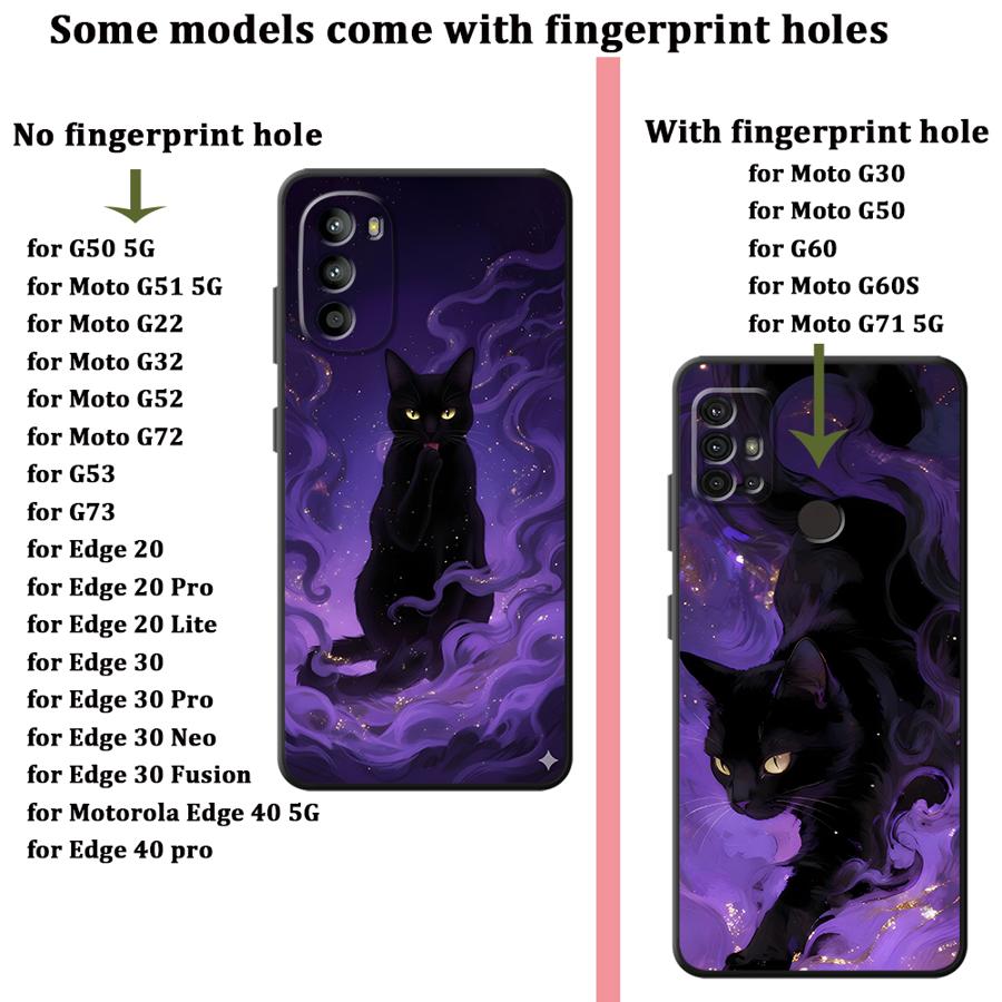 Atmosphere Cat Case for Motorola Moto G22 Edge40 G32 G60s Edge 20 Pro 30 Lite G51 G73 G71 G53 G30 G50 G52 Phone Cover