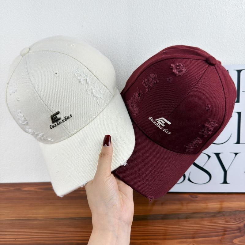 Hat Female Street Hole Baseball Cap Trendy Brand Letter Embroidery Versatile Casual Couple Cap Male