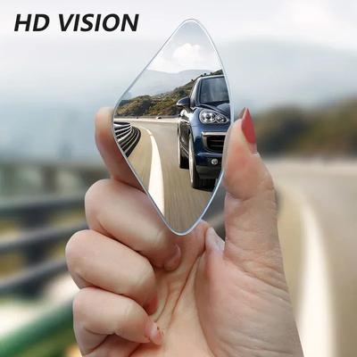 2 adet Araba Aynası Geniş Açı Araba Kör Nokta Aynaları 360° Ayarlanabilir Yardımcı Dikiz Aynaları HD Çerçevesiz Küçük Yuvarlak Ayna