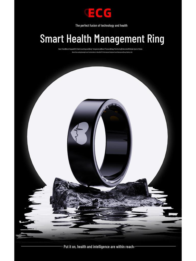 Smart R30 Health Ring: ECG, Body Temp, Heart Rate, Blood Oxygen, Sleep & HRV Monitoring
