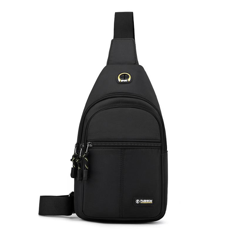 Korean Style Men's Large Capacity Waterproof Oxford Cloth Crossbody Chest Bag - Trendy Multifunctional Sports & Casual Shoulder Bag