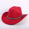 Beliebte europäische und amerikanische Mode OL-Stil einfarbiger Cowboyhut Herren und Damen High-End Zylinder Jazzhut Filzhut