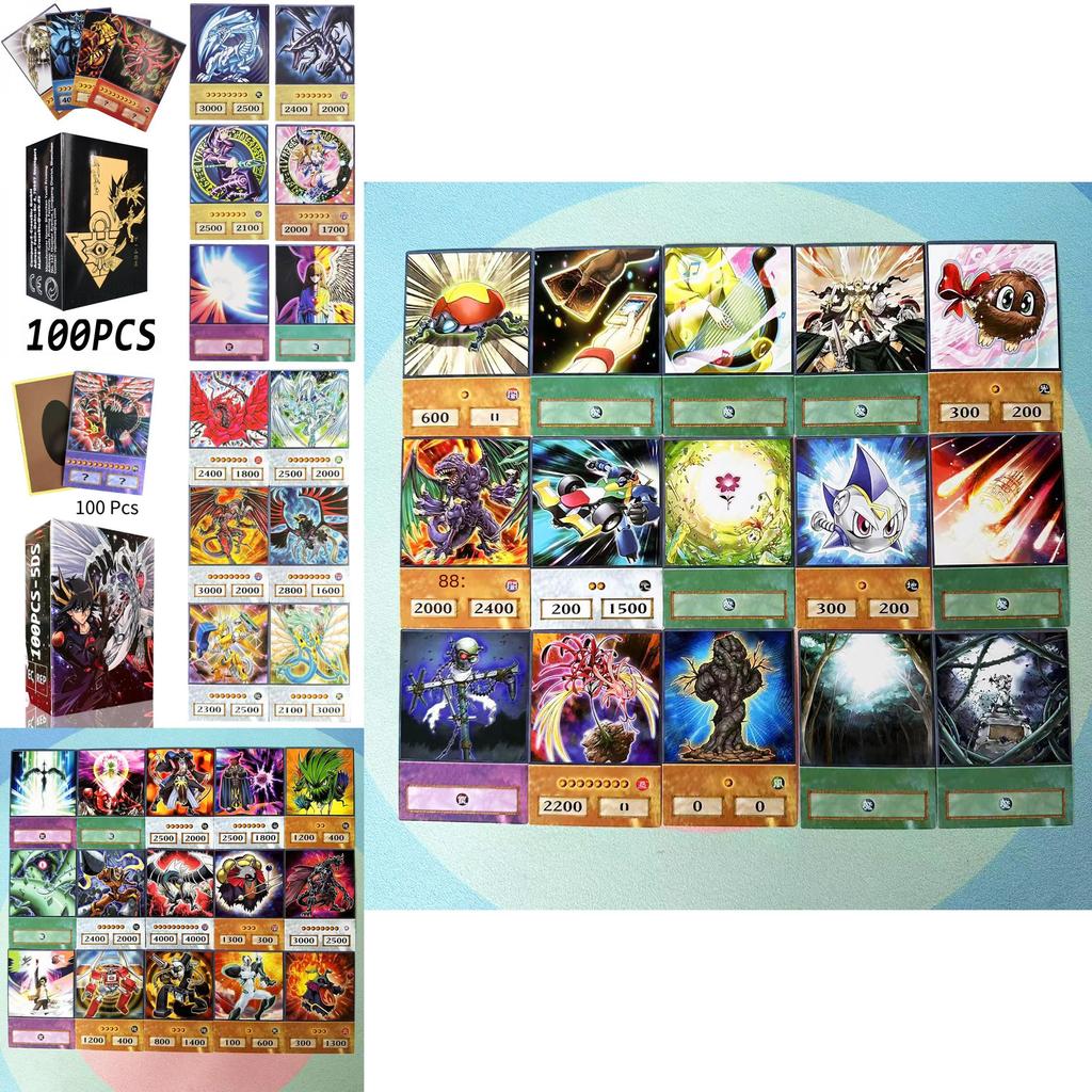 Yu-gi-oh Diy Card Set Stunning Blue-eyes White Dragon Dark Magician 100 Cards