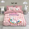 Pink Unicorn Duvet Cover pillowcase Bedroom Decoration Children Gift adult Single Double bed Large SizeZip Duvet Cover