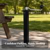 Weldable Trailer Jack Manual Support Leg with Base Plate Heavy-Duty