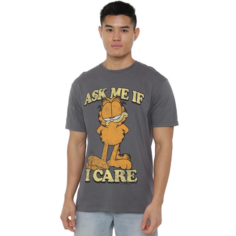 Garfield Ask Me T-Shirt S-4XL Charcoal XL