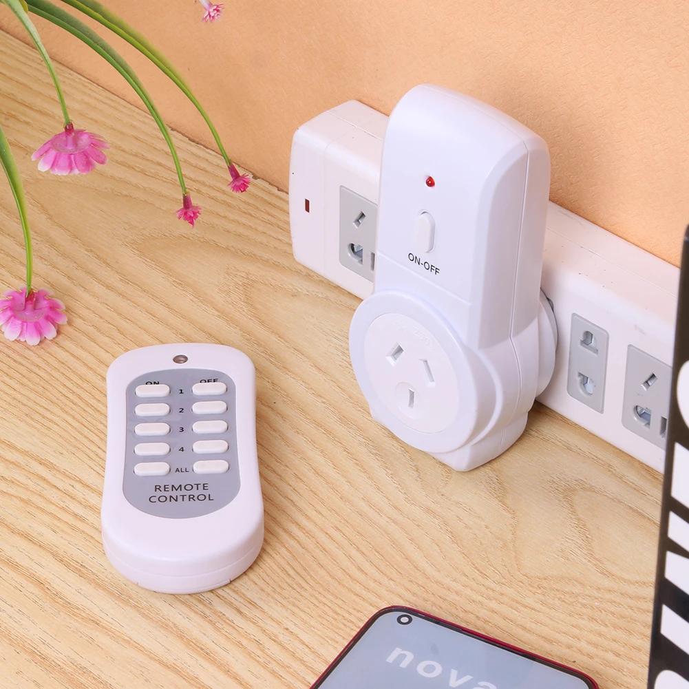 433,92MHz Drahtlose Fernbedienung 240V 50Hz 10A Drahtlose Fernbedienungssteckdose Tragbare Smarte Steckdose für Zuhause Küche