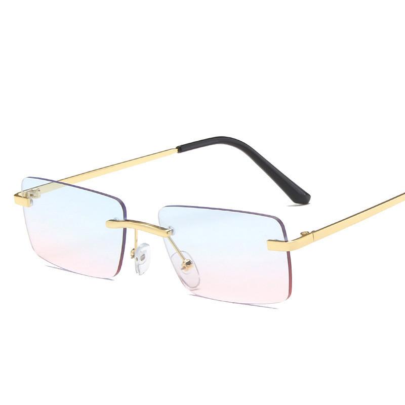 

Fashion New Rectangle Sunglasses Women Men Rimless Small Sun Glasses Female Male Gafas De Sol Eyewear Glasses Shades UV400 only 1pcs sunglasses