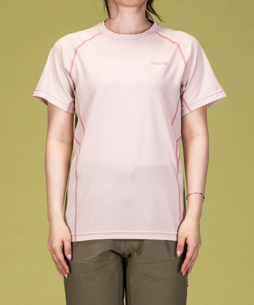 Phoenix Crew Neck Short Sleeve Pink T-Shirt, Women's, (PH8200)