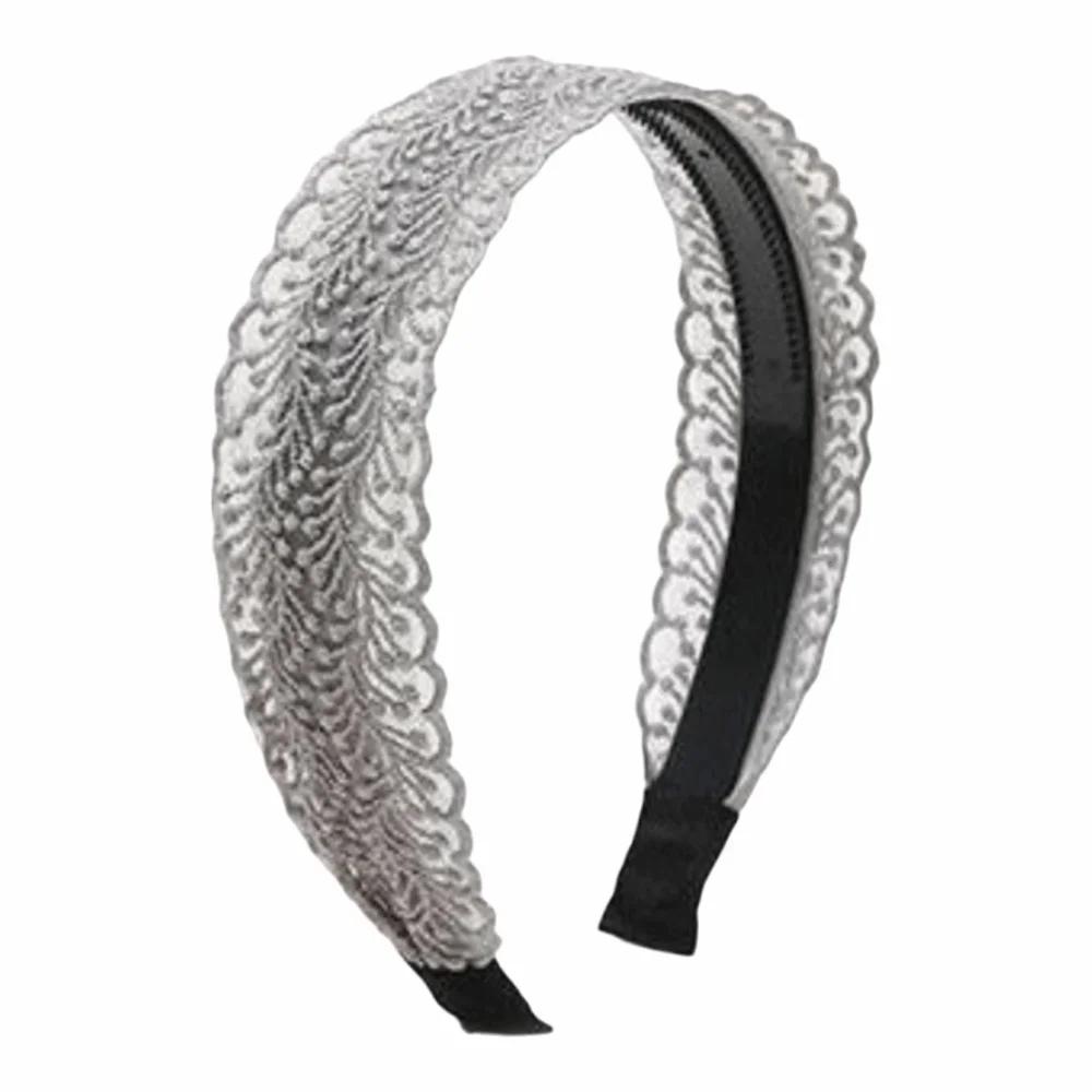 Fashion Vintage Lace Hair Hoop Anti Slip Hollow Lace Hairband Head Wrap Hair Accessories Elegant Women's Wide Headband Daily Use