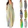 Women's Summer Sundress Long Thin Straps Sleeveless Floral Casual Long Women Maxi Dress