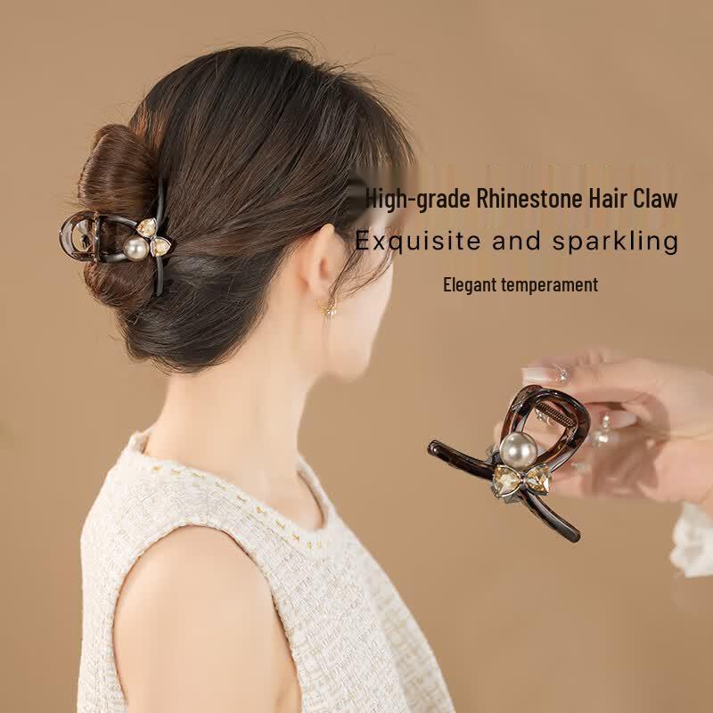 CHIMERA Elegant Bow Rhinestone Hair Claw Clip 1 Piece