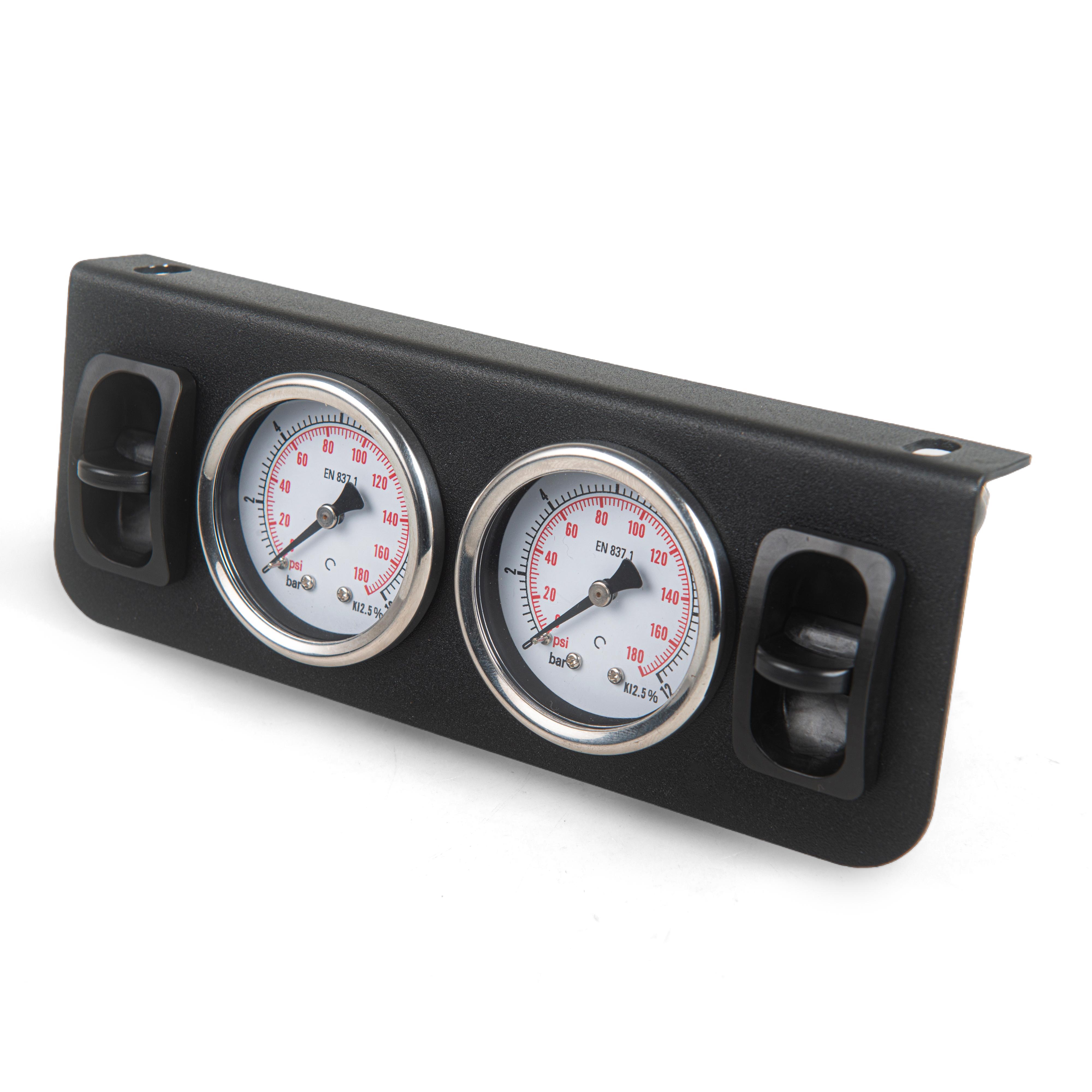 Dual Manual Paddle Valve Air Pump Switch Panel For Truck Car Seats Control Air Flow 0-180PSI Gauge 0-180psi