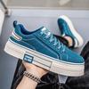 Men’s Blue Sports Shoes Casual Canvas Shoes Street Style Running Sneakers Students Over Sized Black Skateboard Shoes
