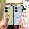 Ring Kickstand Phone Case For Tecno Camon20 Pro 5G/CK8n Dirt-resistant Silicone Fashion Design Wristband Phone Holder
