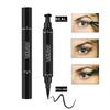 HANDAIYAN 2 In 1 Eyeliner Stamp Micro-Precision Triangle Tip Waterproof Carbon Black Formula