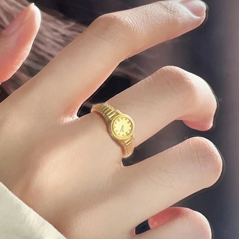 2024 Mini Yellow Confession Ring Watch for Women - Elegant Valentine's Day Gift