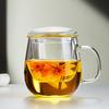 Lvchangming Glass Tea Cup with Infuser, Thick Heat-Resistant Tea Separation Cup for Office And Home Use, 520ml