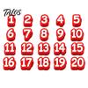 Pencil Identification System 1-20/1-30/1-50 Numbered Toppers, Reusable Classroom Labels Topper for Teachers, Tracking Markers School Organization