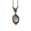 Punk Fashion Geometric Oval Bronze Color Laciness Magnifying Glass Pendant Necklace for Women Men Book Lovers Charm Jewelry Gift