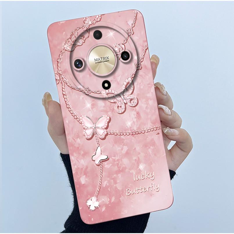 For Honor Magic5 Lite 5G Case Simplicity flower Silicone Soft Back Cases For Magic6 Lite 5G Cover Magic 5Lite 6Lite Bumper Shell