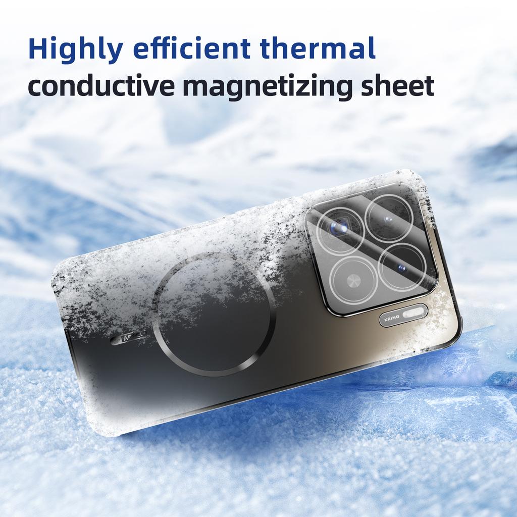 ABEEL For Xiaomi 15 Pro Magnetic Case TPU PC Cooling Matte Phone Back Cover with Lens Film