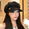 Women's Japanese Retro Octagonal Beret: Versatile, Large-Circumference Hat for a Smaller Face Look