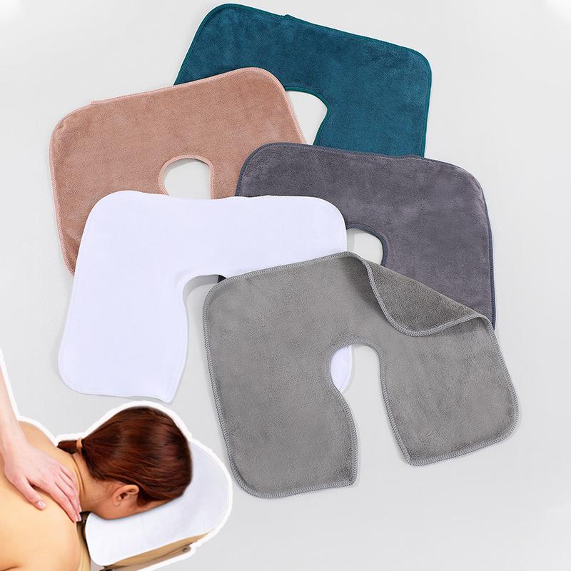 1PC Massage Table Face Cushion Professional Facial Massage Pillow Breathable Facial Hole Towel Premium Towel Material 35x28cm