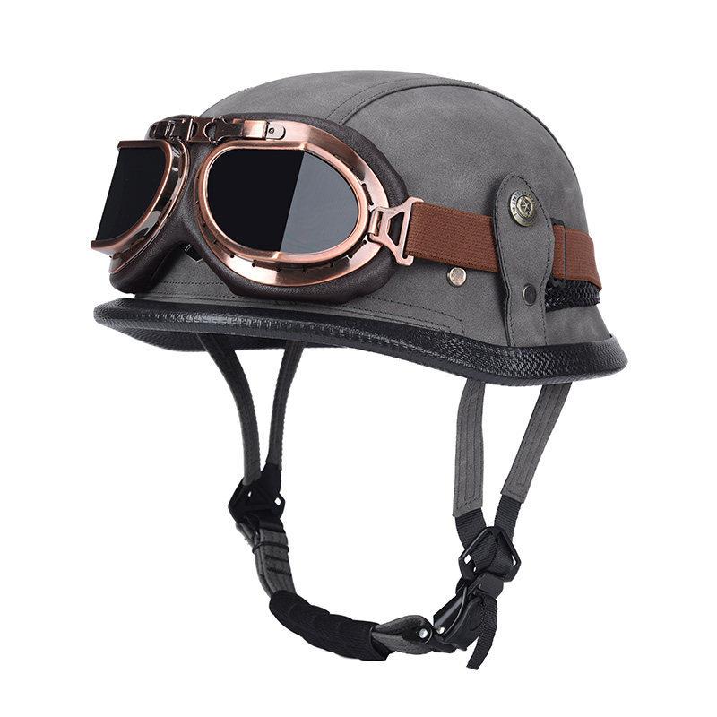 Vintage Helmet Half Helmet Electric Vehicle Locomotive Safety Helmet Locomotive Helmet Helmet